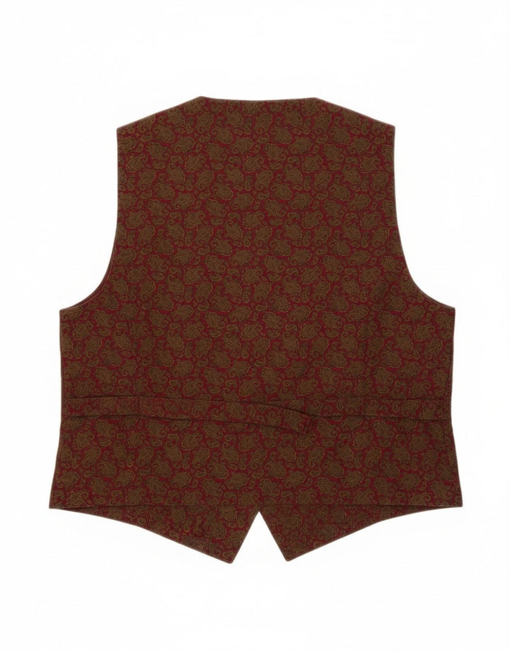 Colete masculino vintage grande cáqui Paisley