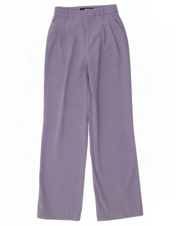 Calça Chino Feminina Zara Cintura Alta Pegged Pequena W26 L32 Poliéster Roxo