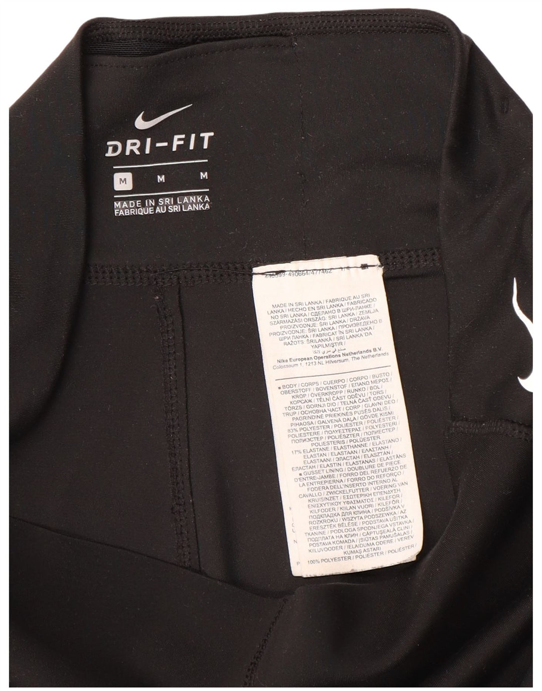 Leggings Nike Dri Fit Femininas UK 12 Médio Preto Poliéster