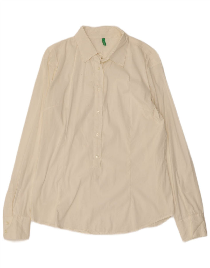 Pulôver feminino BENETTON UK 14 médio branco