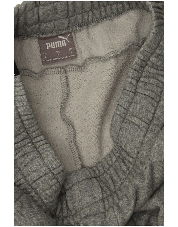 Calça de treino masculina Puma Joggers pequeno algodão manchado cinza