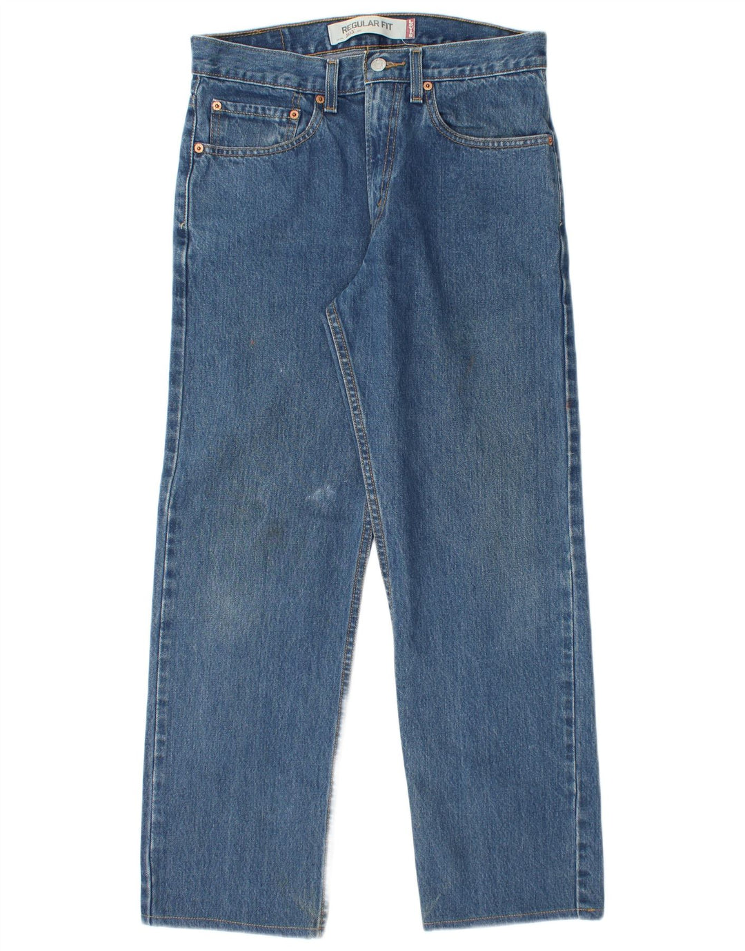 Calça jeans masculina Levi's 505 Regular Fit Straight W31 L28 Azul Algodão
