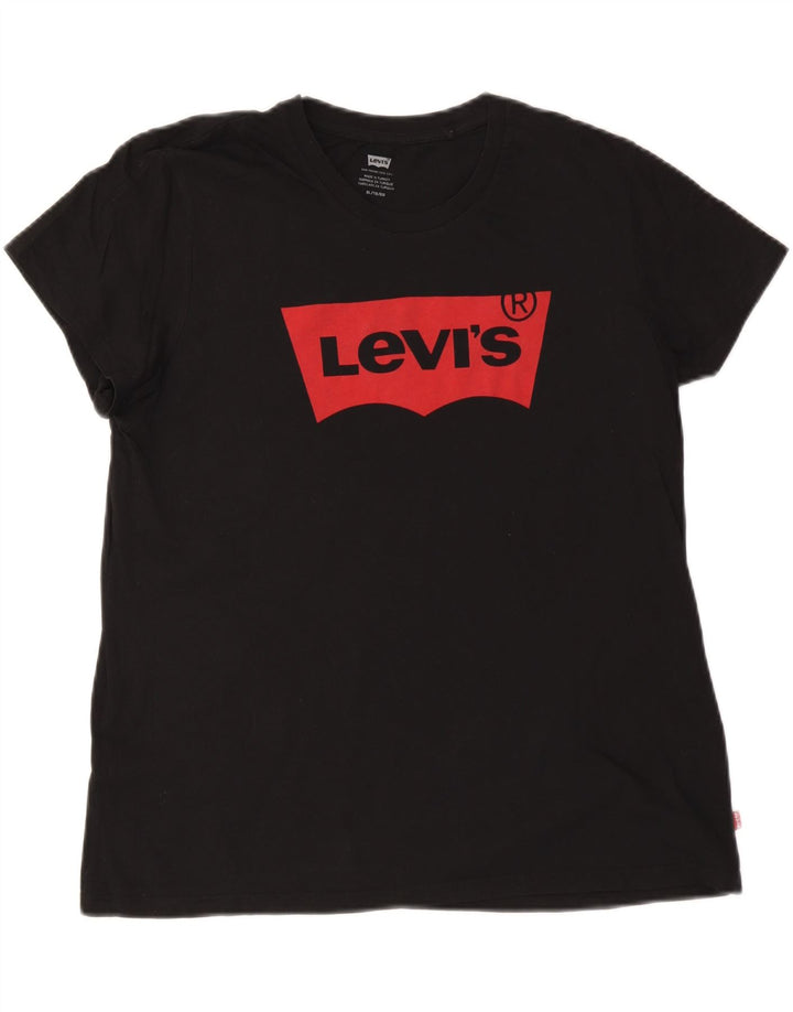 Camiseta feminina gráfica LEVI'S UK 18 XL preta
