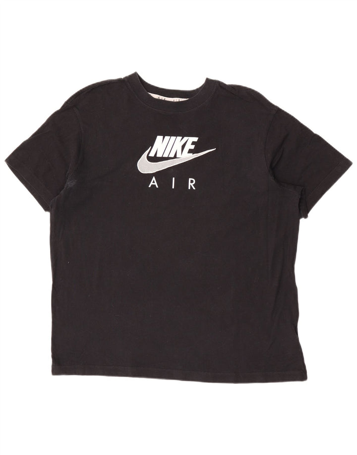 Camiseta Nike masculina gráfica Top médio algodão preto