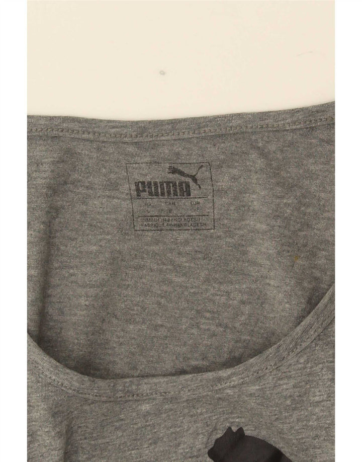 Puma Mens Graphic Vest Top Médio Cinza Salpicado