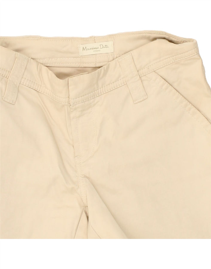 MASSIMO DUTTI Womens Straight Chino Trousers W26 L29  Beige Cotton Vintage Massimo Dutti and Second-Hand Massimo Dutti from Messina Hembry 