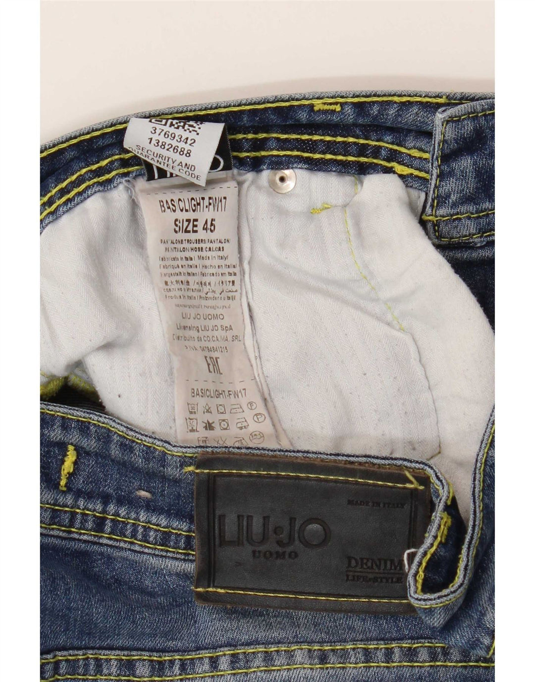 Liu Jo Masculino Slim Jeans IT 45 Pequeno W30 L30 Azul Algodão