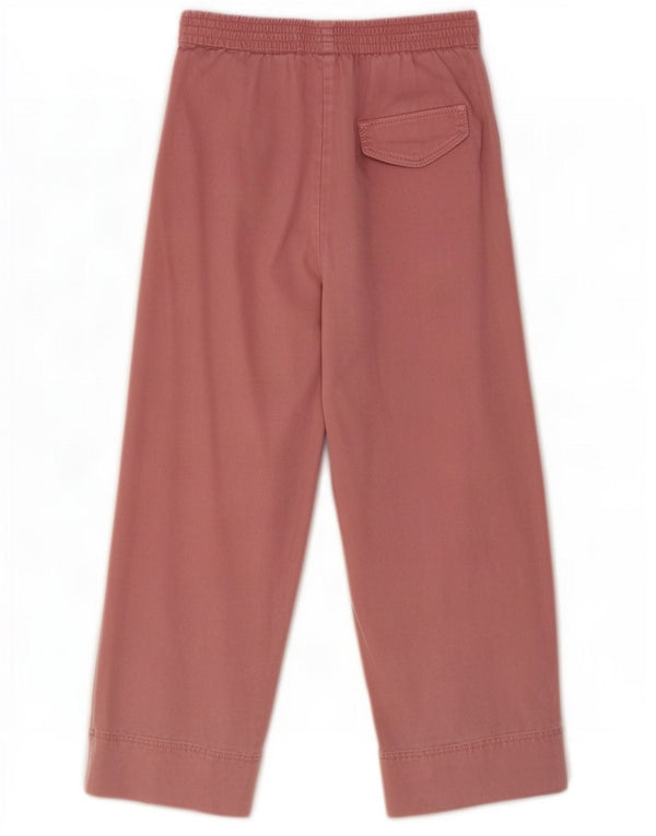 Zara Girls Wide Leg High Waist Chino Trousers 13-14 Years W28 L25 Pink