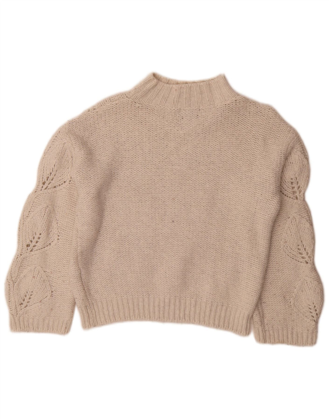 Suéter feminino Massimo Dutti com gola tartaruga UK 4 XS branco