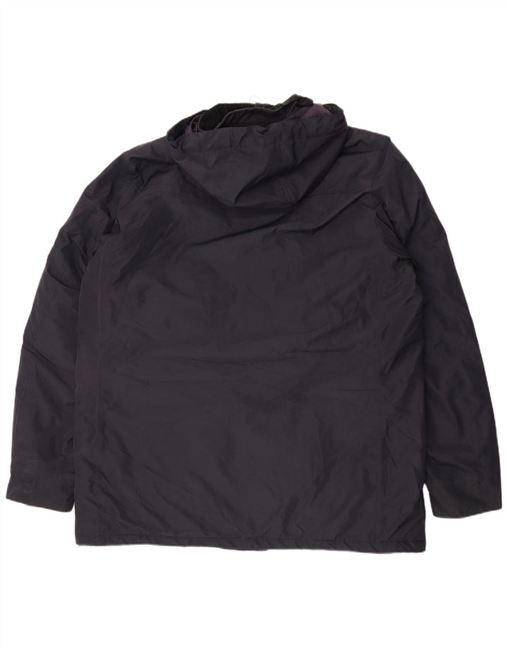 Casaco corta-vento masculino Barbour com capuz UK 44 2XL poliéster azul marinho