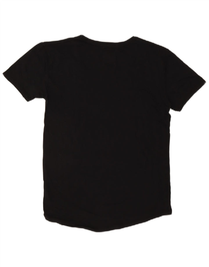 Camiseta feminina ZARA UK 12 algodão preto médio