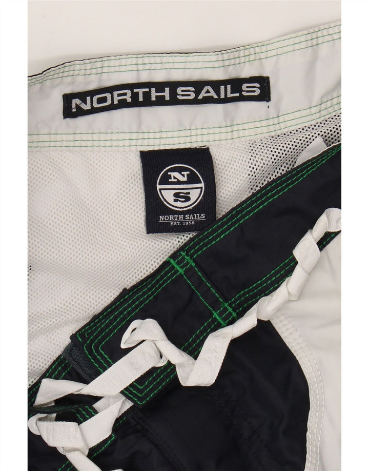 Shorts de natação masculino NORTH SAILS médio verde colorblock
