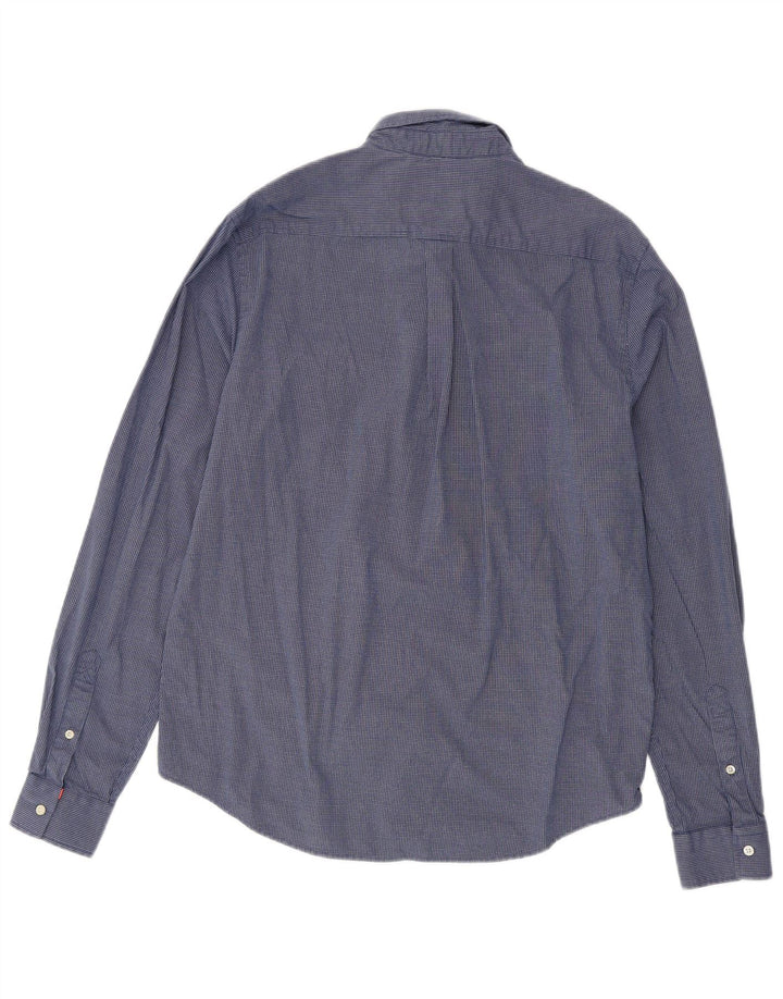 Camisa masculina Superdry grande guingão azul marinho