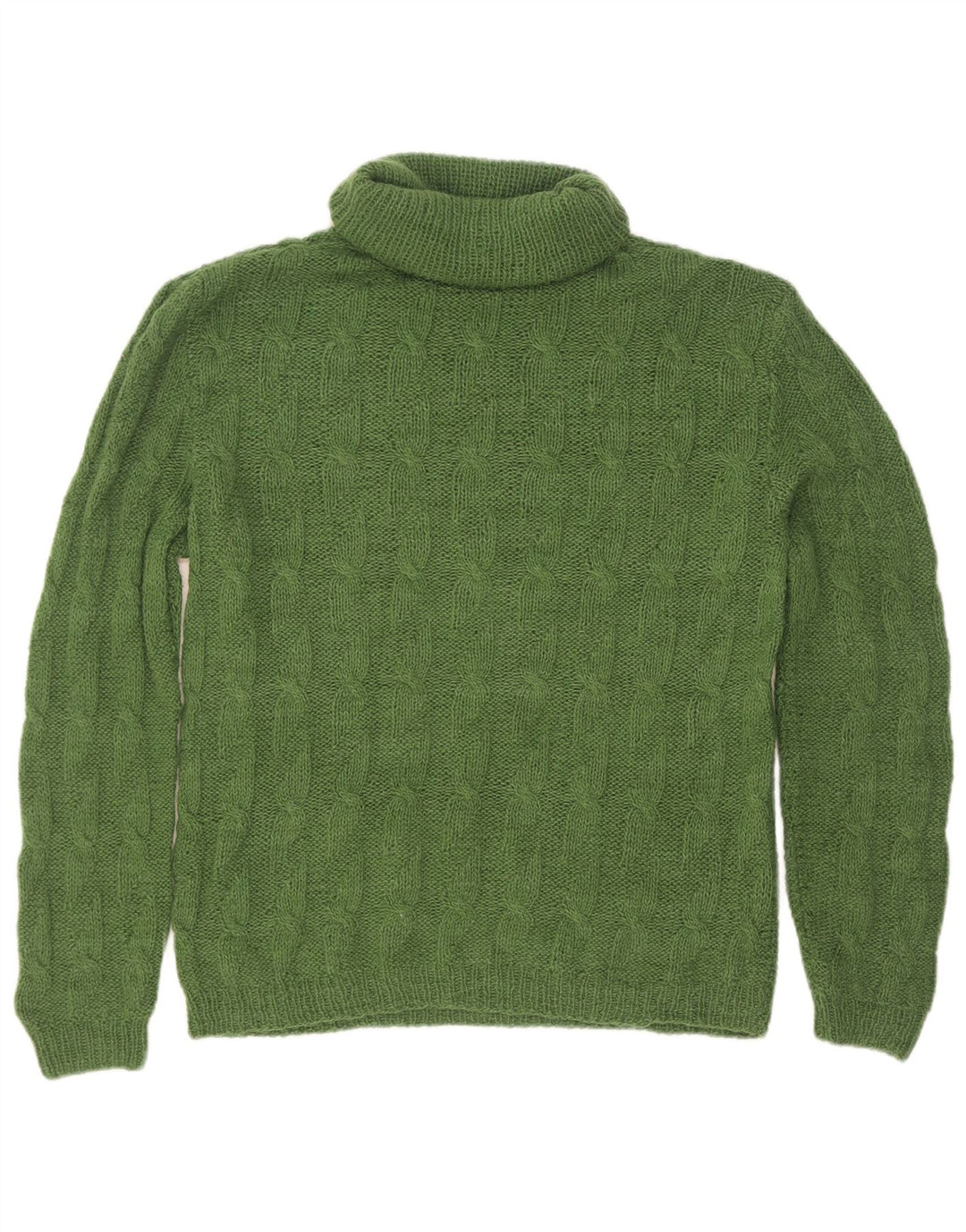 Suéter masculino vintage com gola redonda pequeno verde