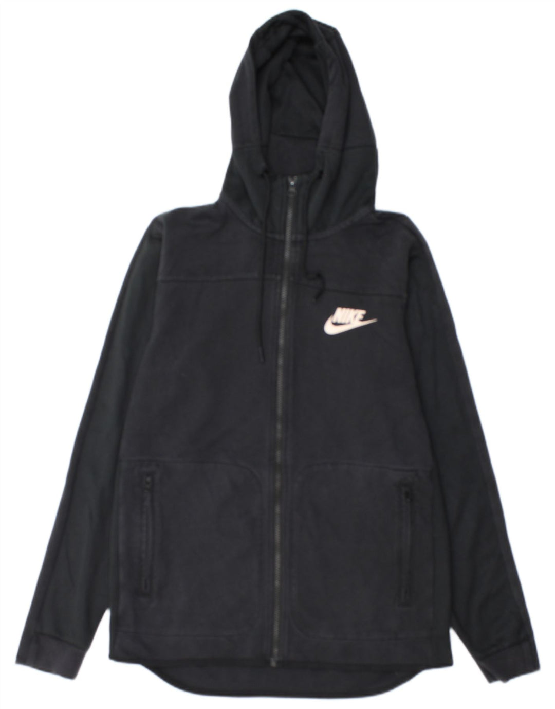 Suéter Nike Masculino Zip com Capuz Pequeno Algodão Preto