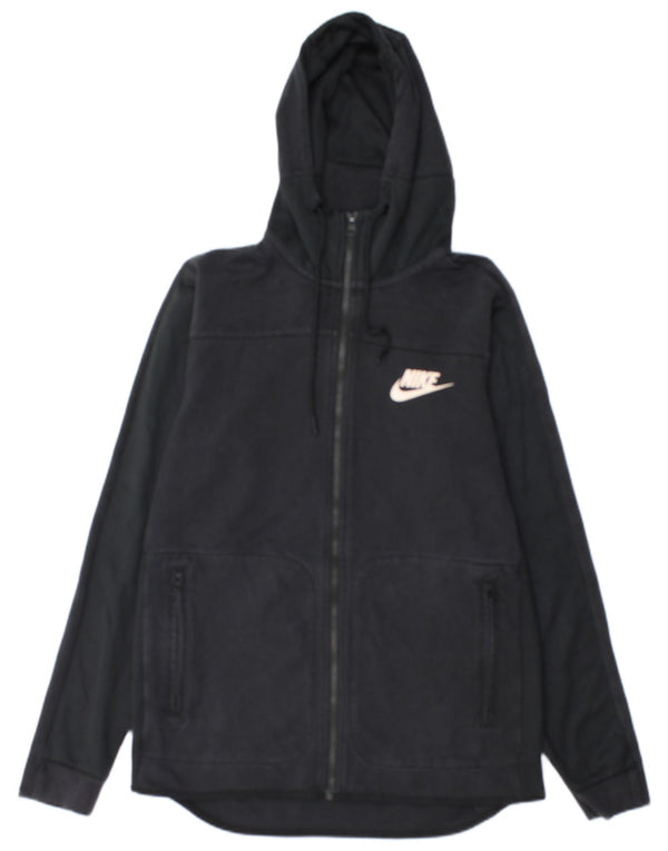 Suéter Nike Masculino Zip com Capuz Pequeno Algodão Preto