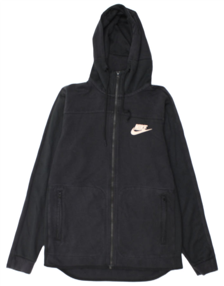 Suéter Nike Masculino Zip com Capuz Pequeno Algodão Preto