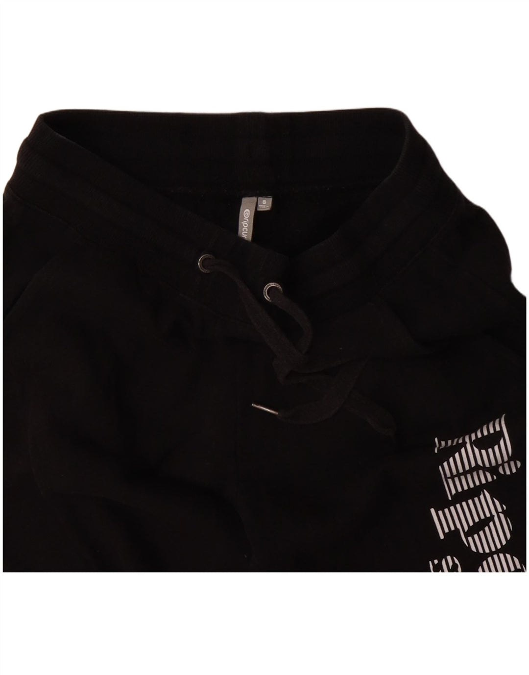 Calça esportiva feminina RIP CURL com estampa gráfica e joggers Reino Unido 8 pequeno algodão preto