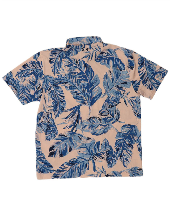 Camisa polo masculina Puma grande poliéster floral rosa