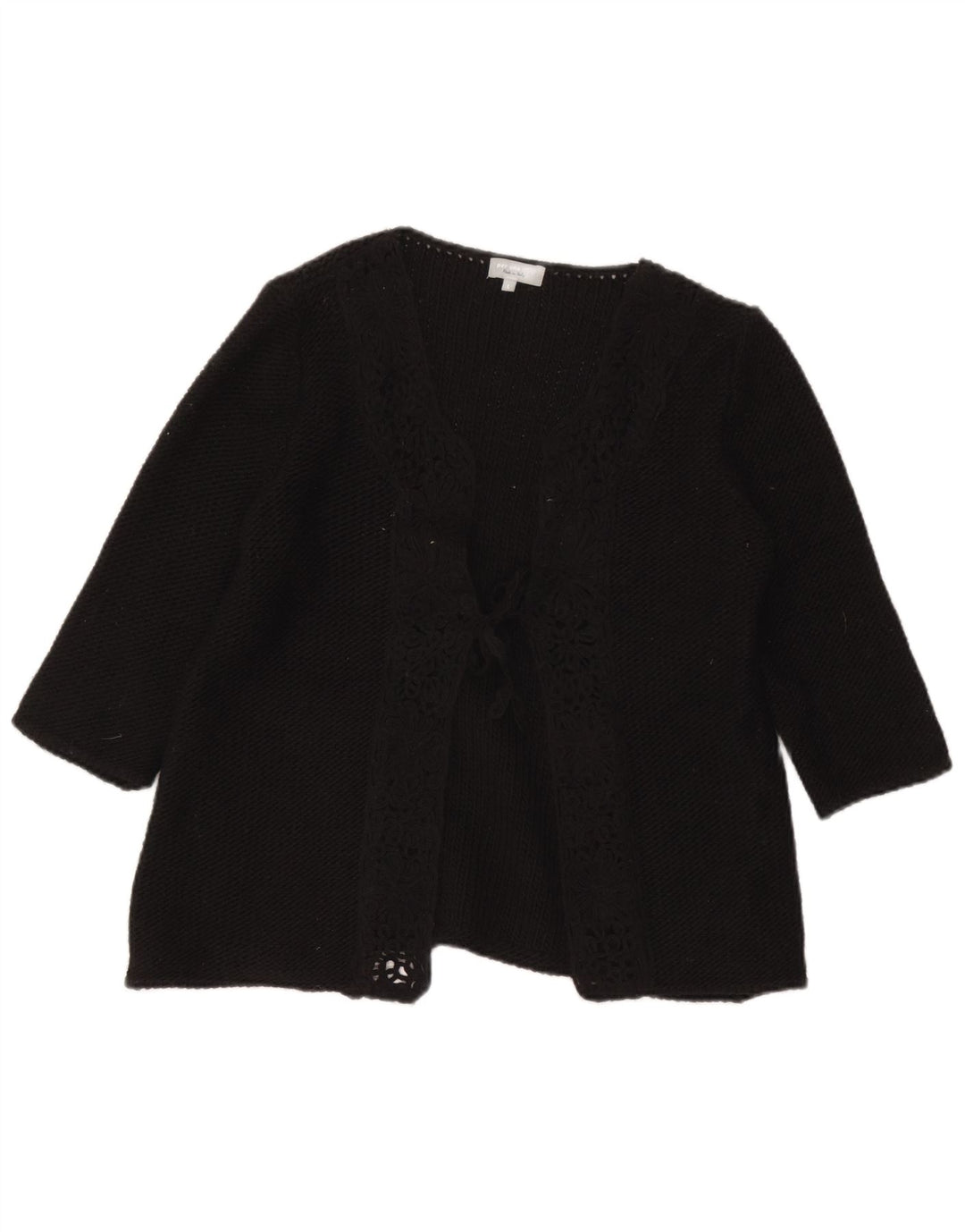 Marks & Spencer Suéter feminino Per Una Cardigan Reino Unido 16 Grande Preto