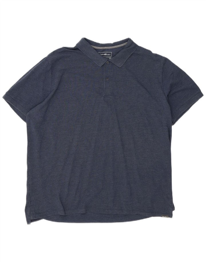 Camisa polo masculina Eddie Bauer 2XL algodão azul marinho