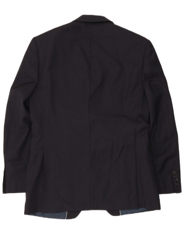 Jaqueta blazer masculina de 2 botões Marks & Spencer Reino Unido 38 lã azul marinho médio