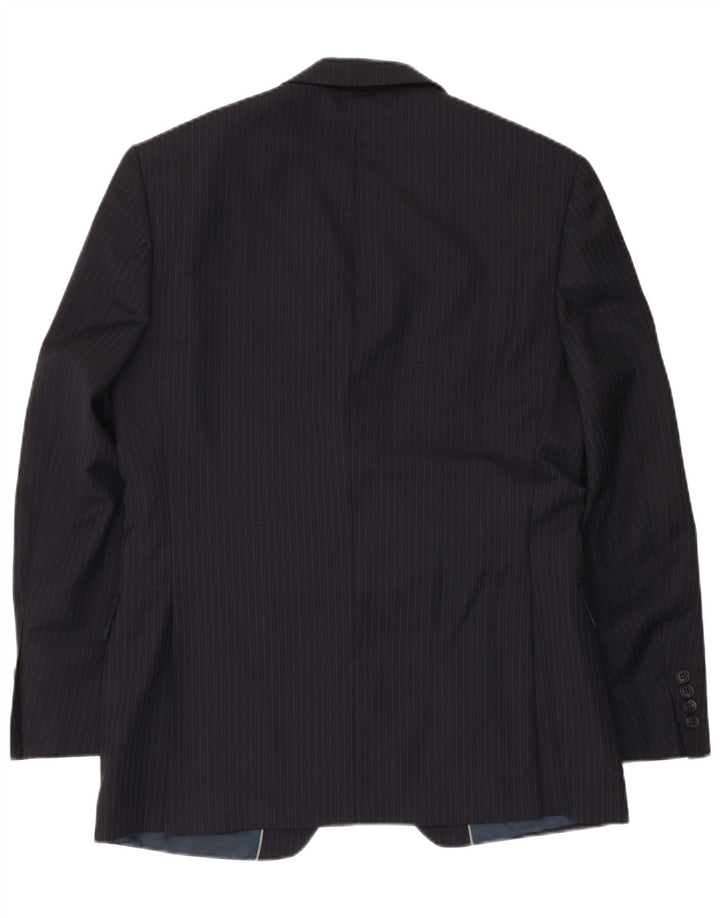 Jaqueta blazer masculina de 2 botões Marks & Spencer Reino Unido 38 lã azul marinho médio