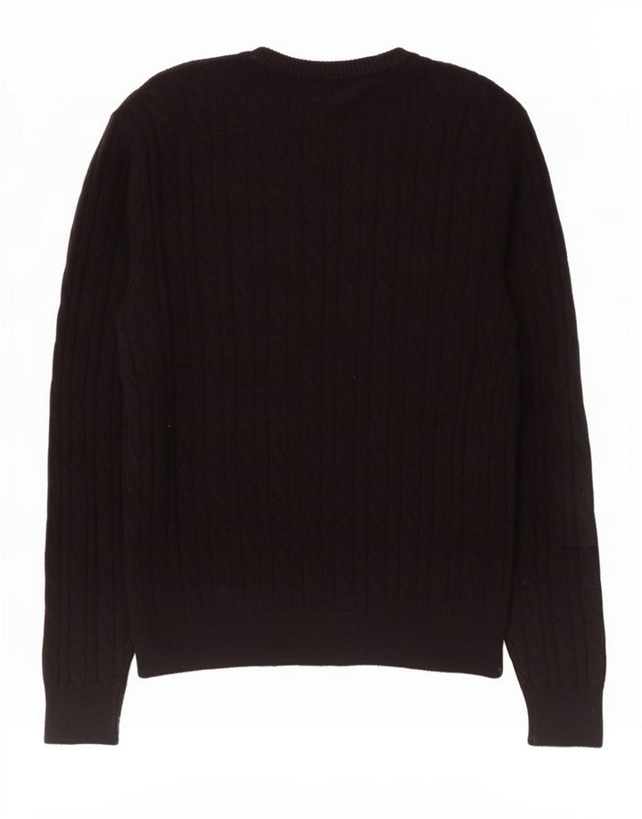 Suéter masculino Jack Wills com gola canoa médio preto nylon