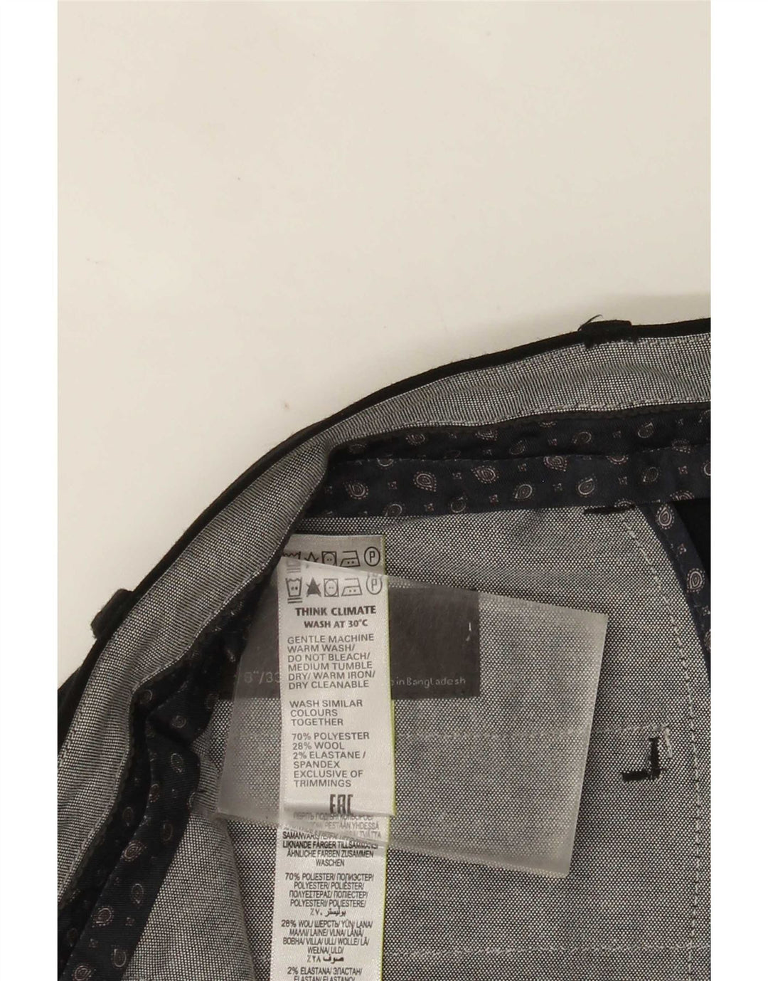 Calça feminina Marks & Spencer Performance Slim Suit W28 L33 preta