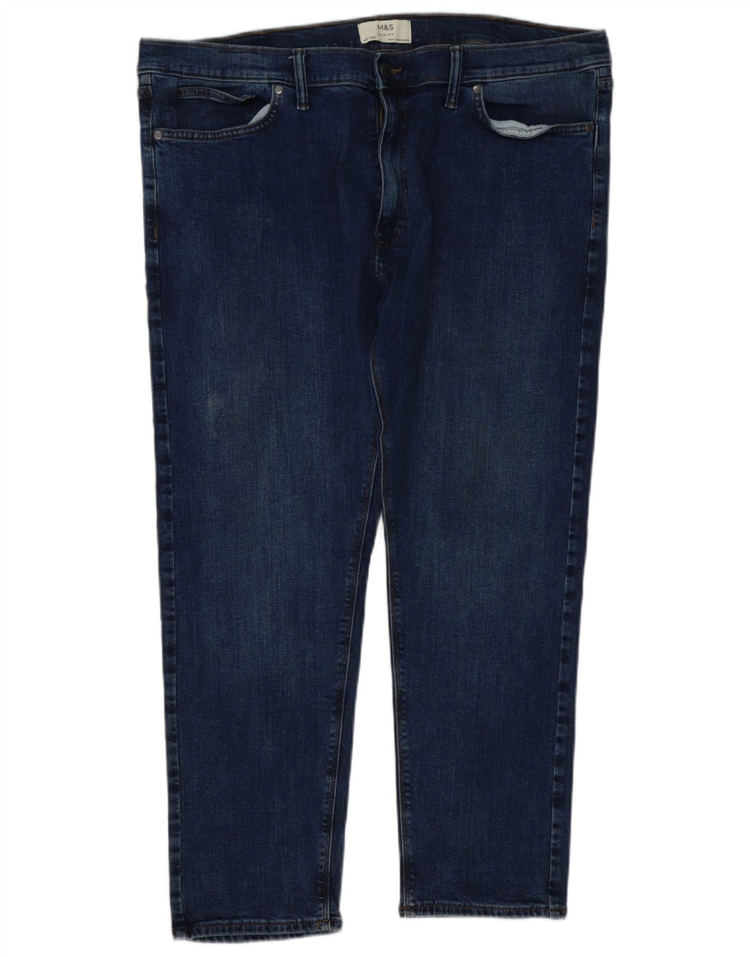Marks & Spencer Mens Slim Jeans W40 L29 Azul Algodão