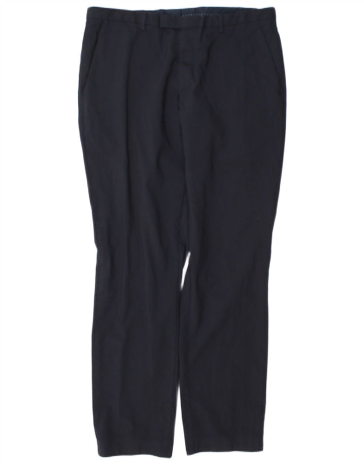 Hugo Boss Mens Slim Suit Calça W34 L31 Azul Marinho
