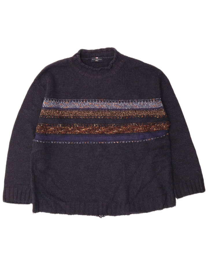 Suéter masculino Marks & Spencer com gola tartaruga azul marinho grande