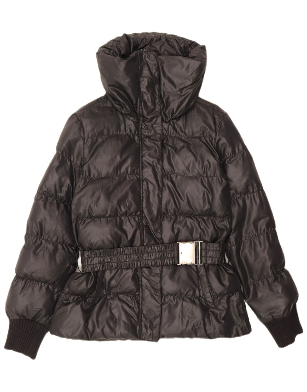 Jaqueta acolchoada feminina Sisley IT 44 poliéster preto médio