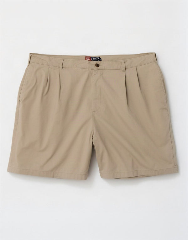 Shorts Chino masculino Pegged Chino da Chaps Ralph Lauren W42 2XL algodão bege