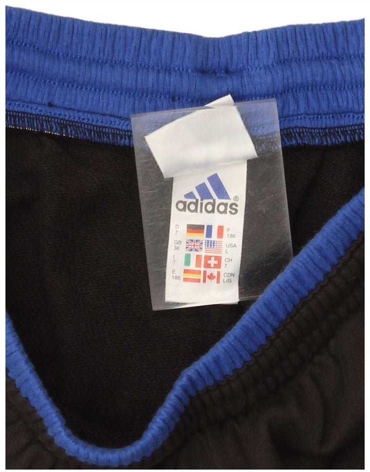 Calças de treino masculinas Adidas Joggers grandes de algodão preto