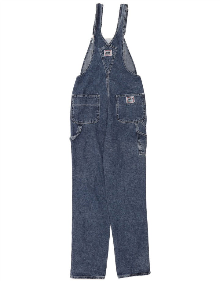 Rifle Masculino Cargo Macacão Jeans W28 L34 Azul Algodão