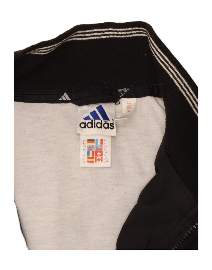 ADIDAS Womens Oversized Rain Jacket UK 16 Grande Preto Nylon