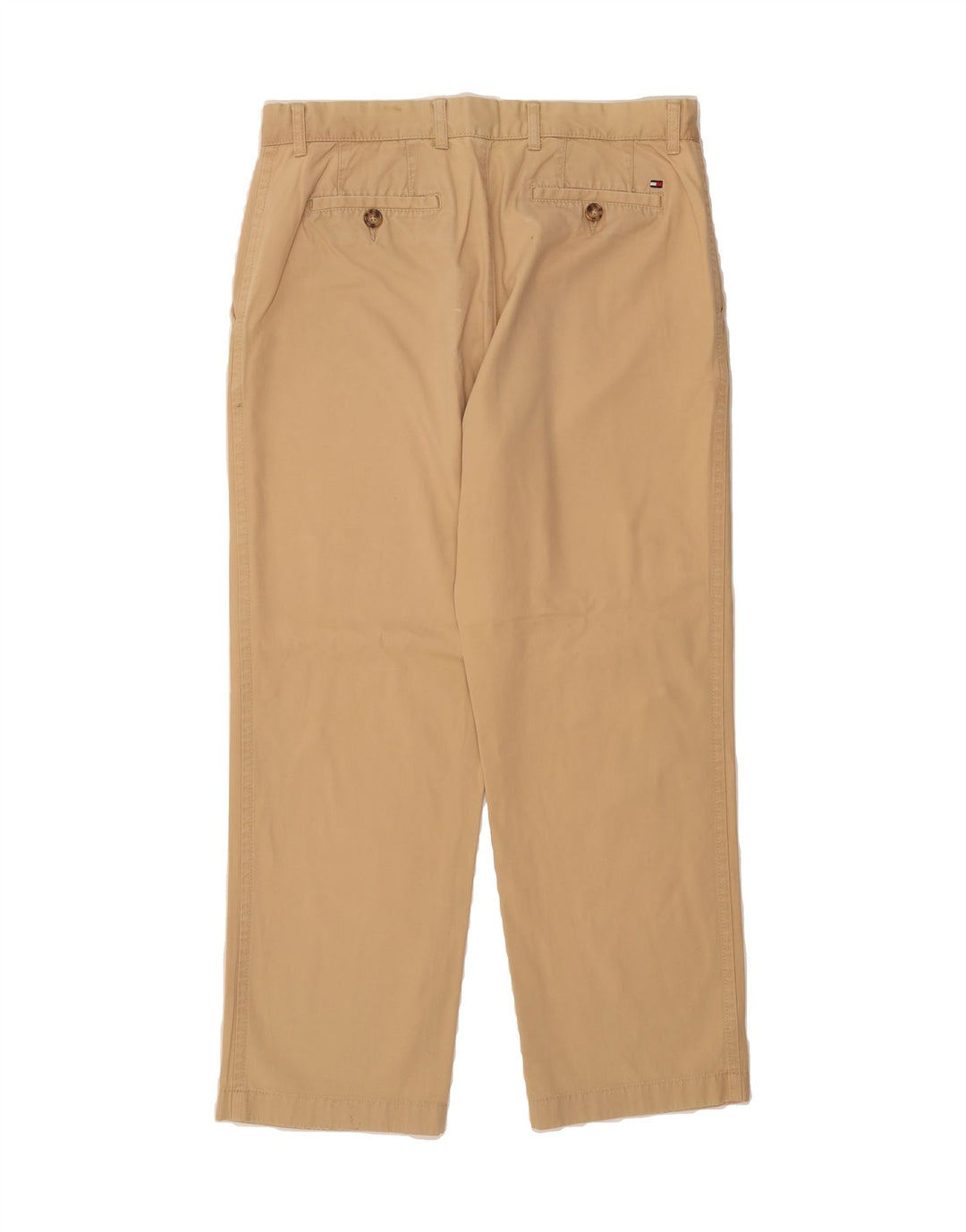 TOMMY HILFIGER Mens Straight Chino Trousers W34 L30 Beige Cotton Vintage Tommy Hilfiger and Second-Hand Tommy Hilfiger from Messina Hembry 