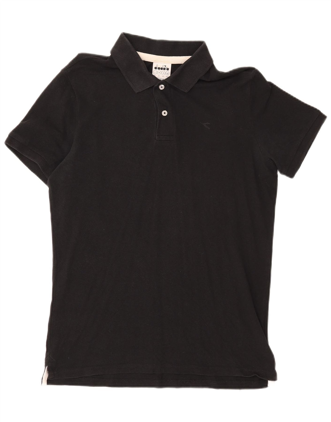 Camisa polo masculina Diadora médio algodão preto