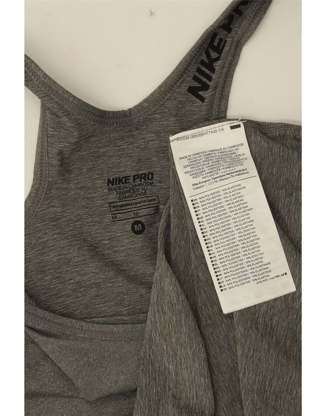 Colete gráfico feminino Nike UK 12 poliéster cinza médio
