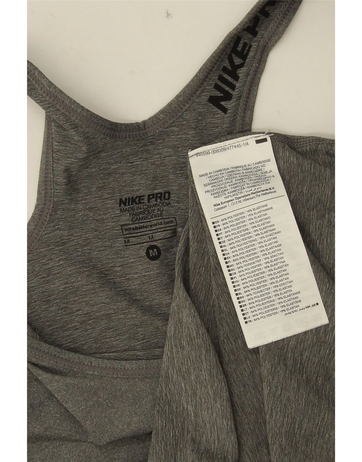Colete gráfico feminino Nike UK 12 poliéster cinza médio