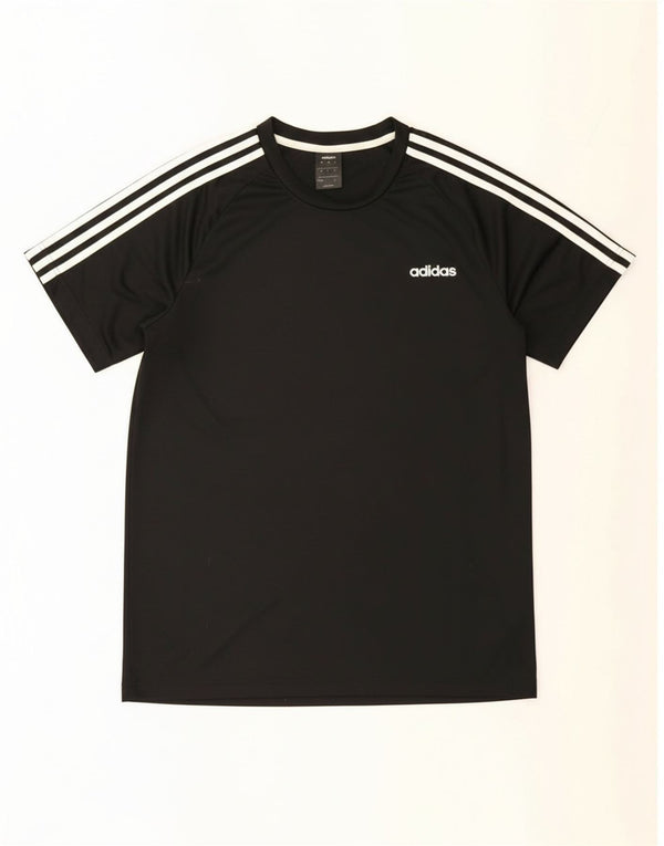 Adidas Mens Climalite Camiseta Top Grande Poliéster Preto