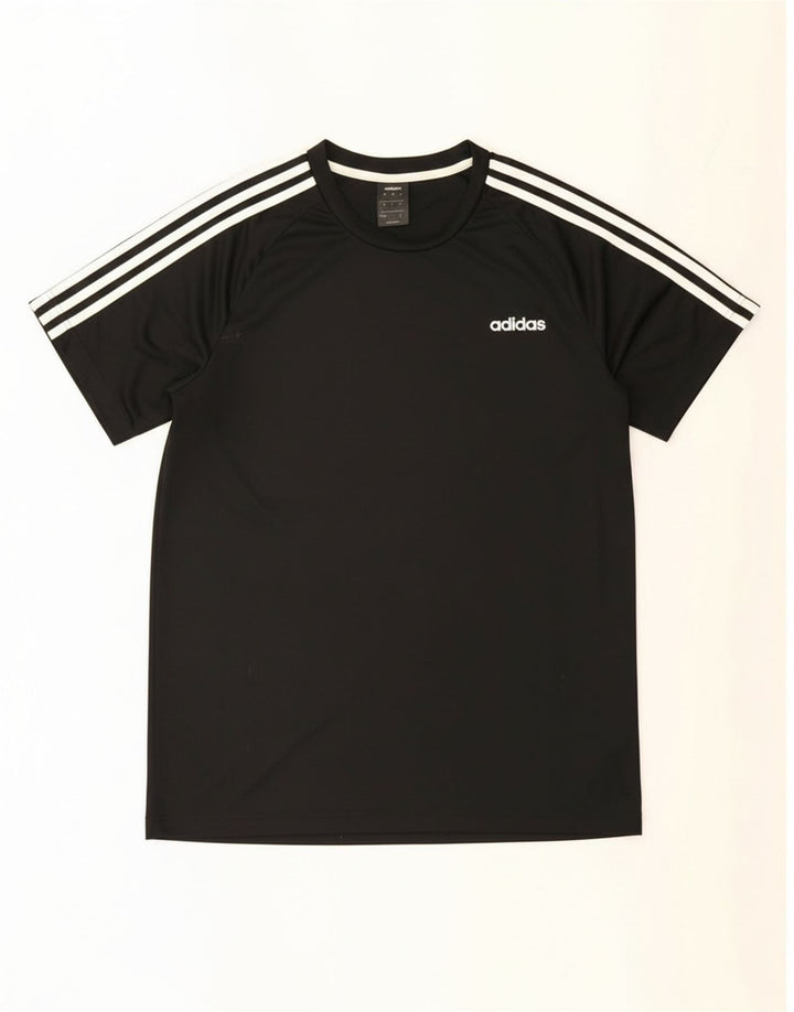 Adidas Mens Climalite Camiseta Top Grande Poliéster Preto
