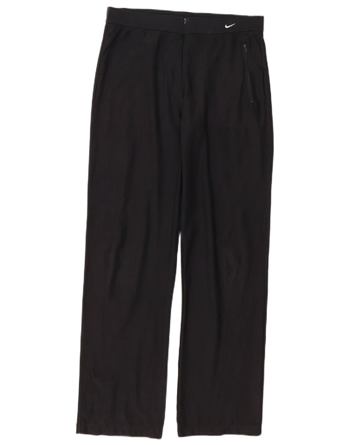 Calça de treino feminina NIKE Dri Fit EUA 8/10 poliéster preto médio