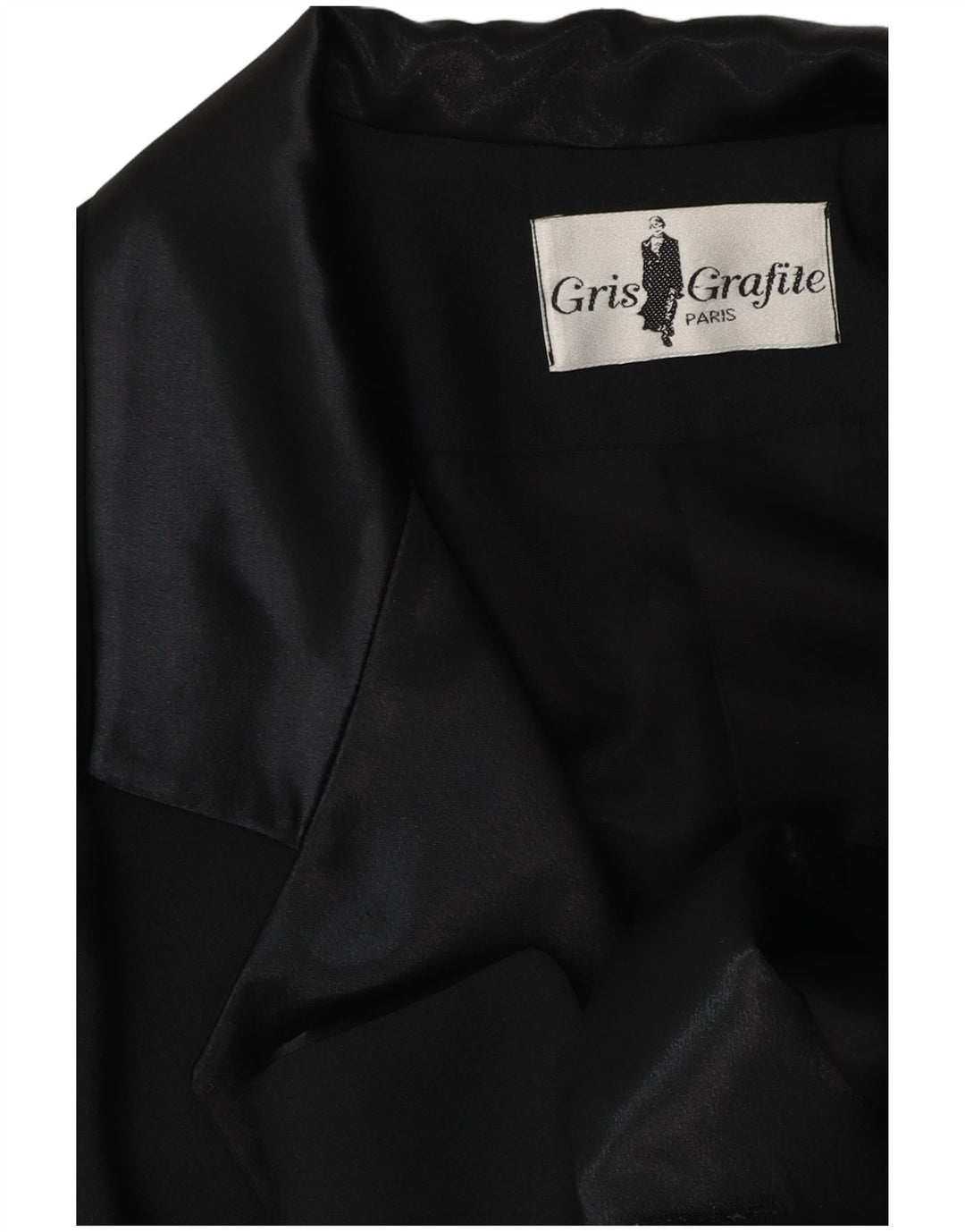 Jaqueta blazer feminina vintage com peito duplo Reino Unido 14 grande preta