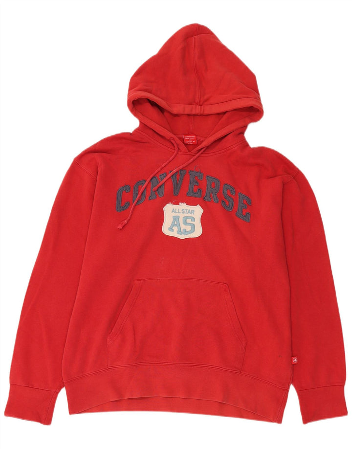 Converse masculino gráfico moletom com capuz grande algodão vermelho