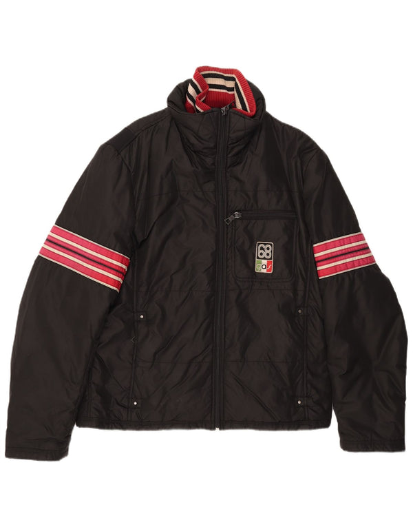 Jaqueta acolchoada masculina Gas UK 42 XL preta colorblock