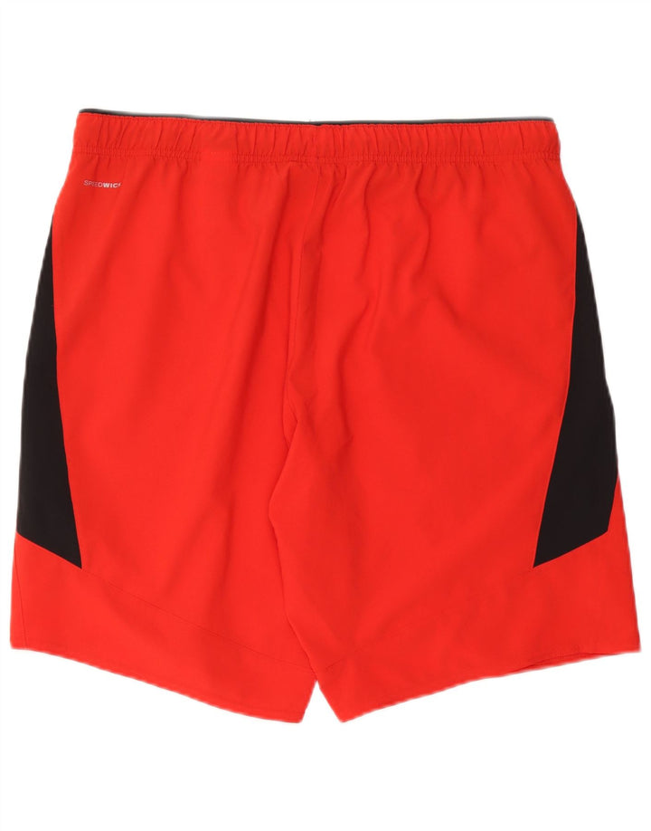 Shorts esportivos masculinos REEBOK grande poliéster colorblock vermelho