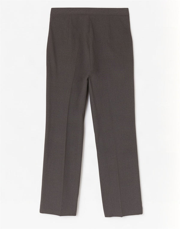 Calça feminina reta casual Marks & Spencer Reino Unido 12 médio W30 L33 cinza
