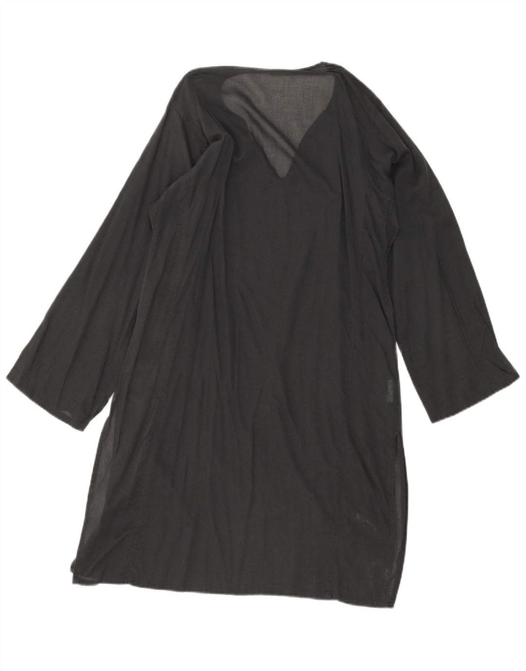 Vestido túnica transparente feminino Benetton, tamanho grande, 10 algodão cinza pequeno